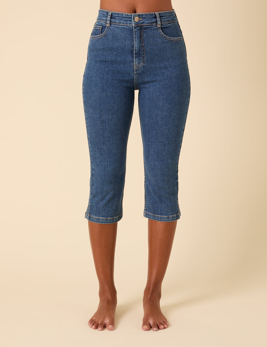 Secondary image ofBlue Denim Capri Jeans